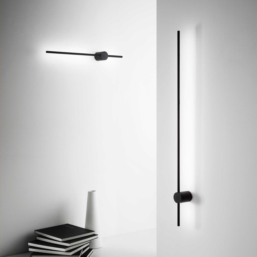 Ideal Lux - LED Zidna lampa ESSENCE LED/19W/230V 3000K 124 cm CRI 90 crno