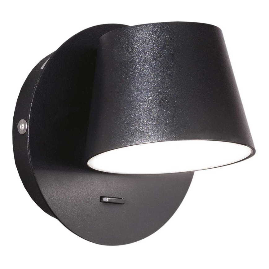 Ideal Lux - LED Zidna lampa GIM LED/6W/230V crno