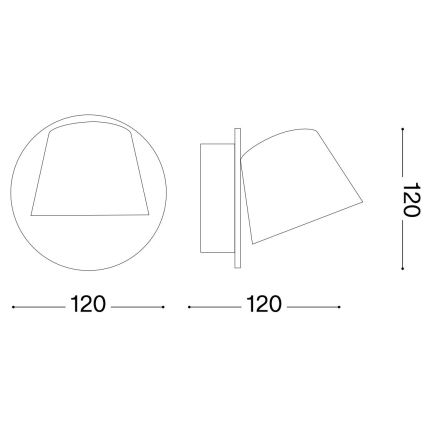 Ideal Lux - LED Zidna lampa GIM LED/6W/230V crno