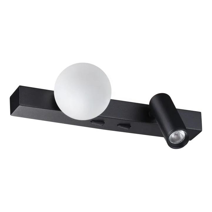 Ideal Lux - LED Zidna lampa PING PONG 2xLED/3W/230V CRI 90 crno