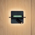 Ideal Lux - LED Zidna reflektorska lampa PIANO LED/11,5W/230V USB crno