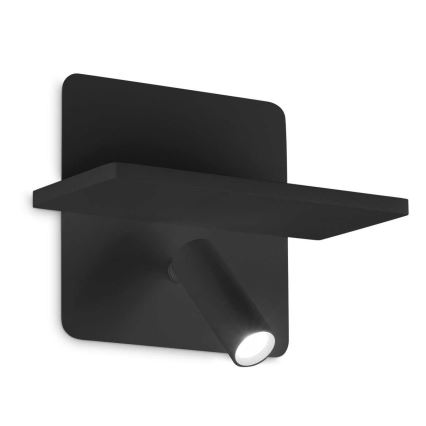 Ideal Lux - LED zidna spot svetiljka PIANO LED/11,5W/230V USB crna
