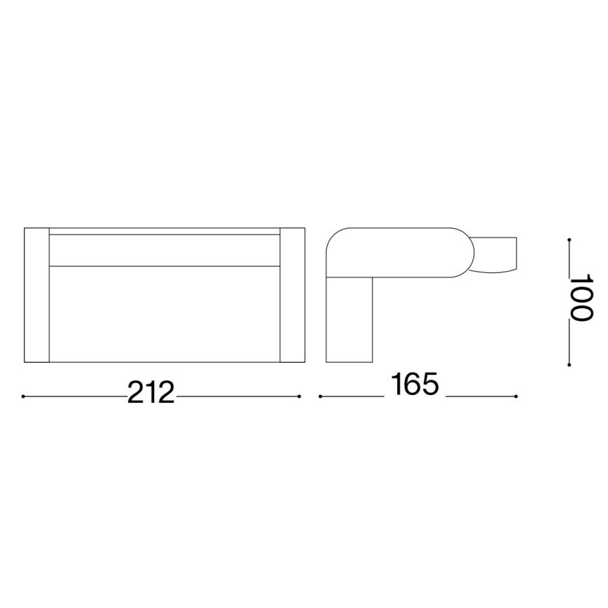 Ideal Lux - LED Zidno spoljašnje osvetljenje sa senzorom SWIPE LED/21W/230V CRI 90 IP54 antracit
