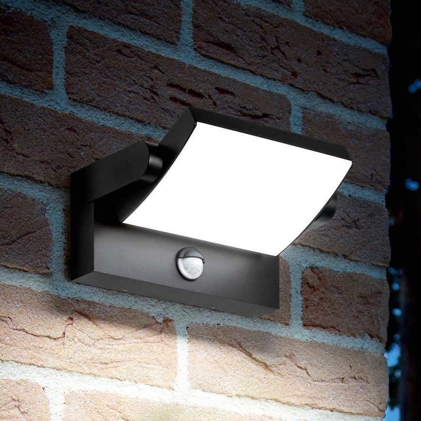 Ideal Lux - LED Zidno spoljašnje osvetljenje sa senzorom SWIPE LED/21W/230V CRI 90 IP54 crno