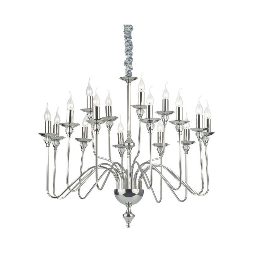 Ideal Lux - Luster na lancu ARTU 16xE14/40W/230V pr. 90 cm sjajni krom