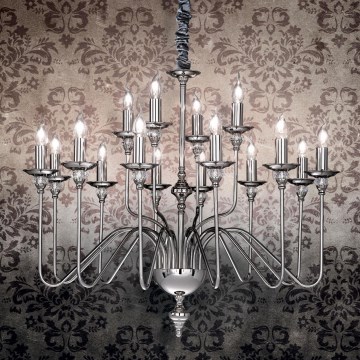 Ideal Lux - Luster na lancu ARTU 16xE14/40W/230V pr. 90 cm sjajni krom