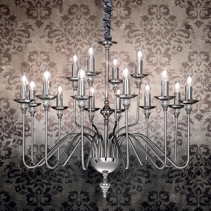 Ideal Lux - Luster na lancu ARTU 16xE14/40W/230V pr. 90 cm sjajni krom