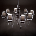 Ideal Lux - Luster na lancu BLANCHE 8xE14/4W/230V pr. 92 cm crno
