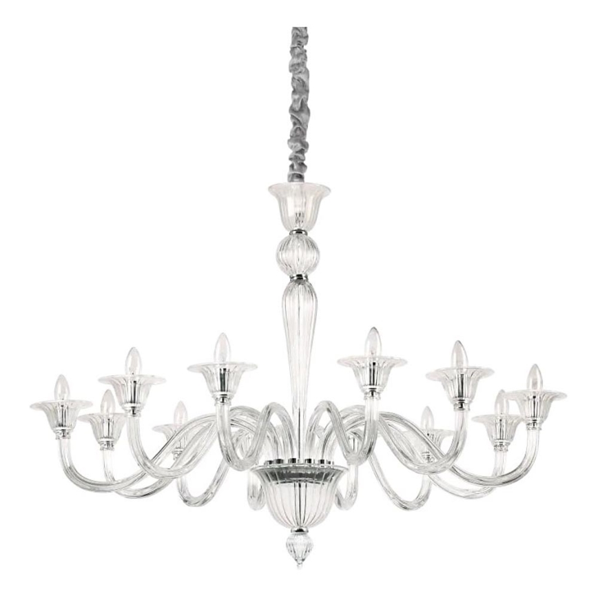 Ideal Lux - Luster na lancu BRIGITTA 12xE14/40W/230V pr. 120 cm prozirna