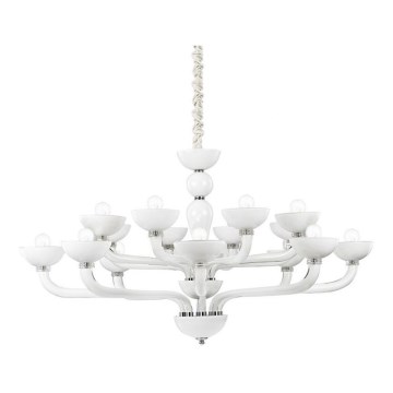 Ideal Lux - Luster na lancu CASANOVA 16xE14/40W/230V pr. 120 cm bela