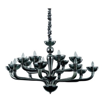 Ideal Lux - Luster na lancu CASANOVA 16xE14/40W/230V pr. 120 cm sivo