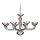 Ideal Lux - Luster na lancu CASANOVA 8xE14/40W/230V pr. 88 cm sivo