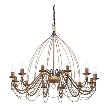 Ideal Lux - Luster na lancu CORTE 12xE14/40W/230V pr. 95 cm bakreno