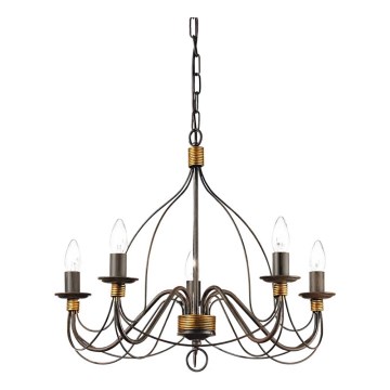 Ideal Lux - Luster na lancu CORTE 5xE14/40W/230V pr. 54 cm bakreno