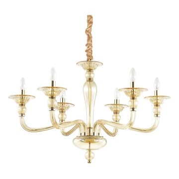 Ideal Lux - Luster na lancu DANIELI 6xE14/40W/230V pr. 85 cm mesing