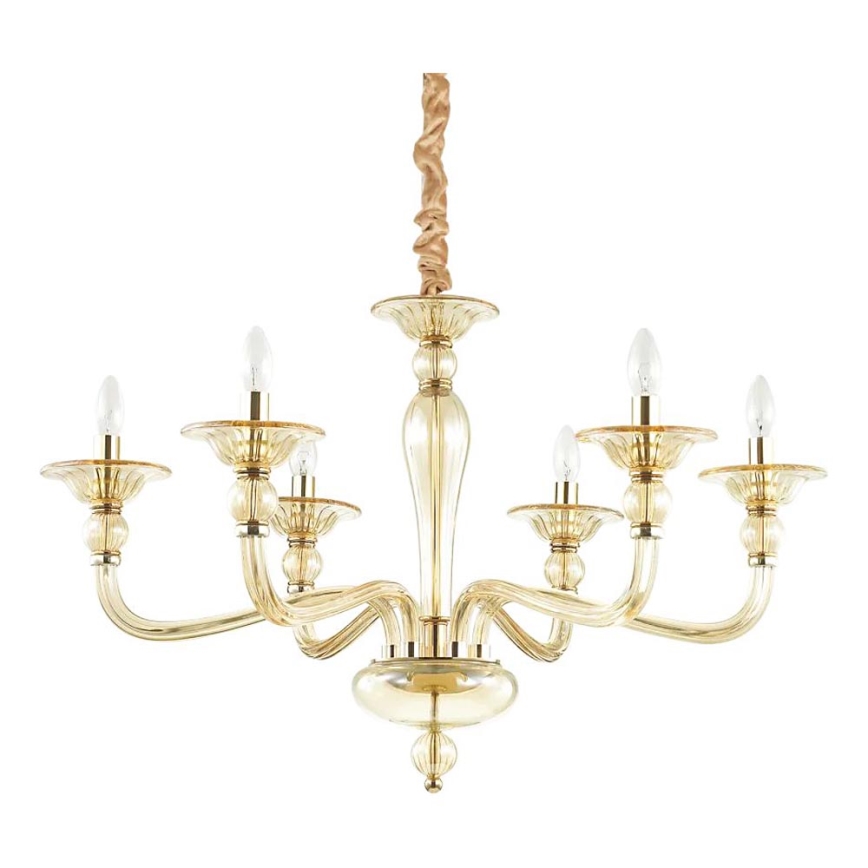 Ideal Lux - Luster na lancu DANIELI 6xE14/40W/230V pr. 85 cm mesing