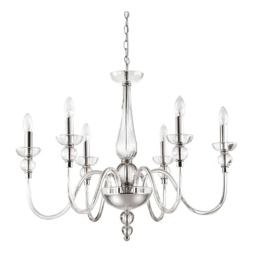 Ideal Lux - Luster na lancu DOGE 6xE14/40W/230V pr. 75 cm sjajni krom