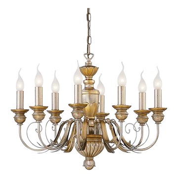 Ideal Lux - Luster na lancu FIRENZE 8xE14/40W/230V pr. 64 cm zlatna