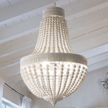 Ideal Lux - Luster na lancu MONET 6xE14/40W/230V pr. 50 cm konoplja/bela