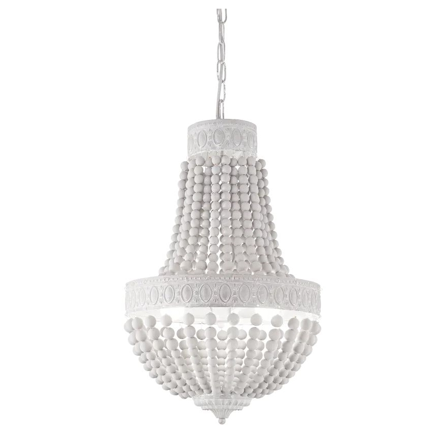 Ideal Lux - Luster na lancu MONET 6xE14/40W/230V pr. 50 cm konoplja/bela