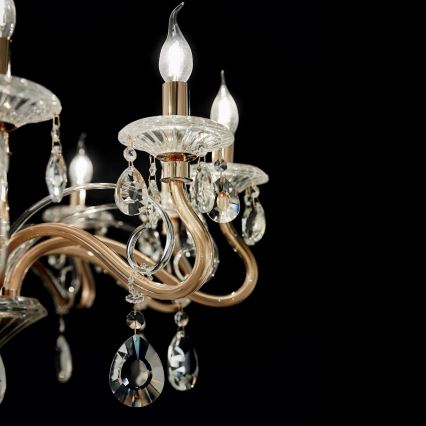 Ideal Lux - Luster na lancu NEGRESCO 10xE14/40W/230V pr. 85 cm zlatna