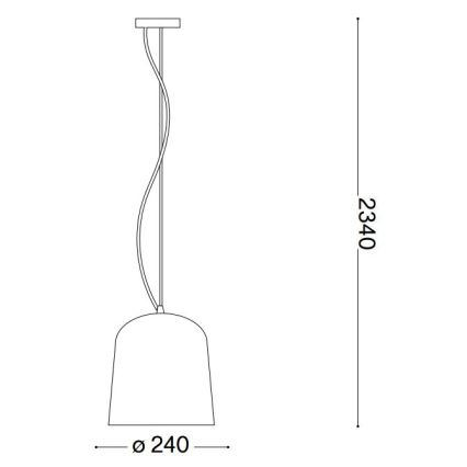 Ideal Lux - Luster na sajli 1xE27/60W/230V