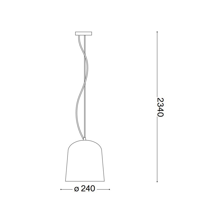 Ideal Lux - Luster na sajli 1xE27/60W/230V