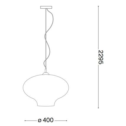 Ideal Lux - Luster na sajli 1xE27/60W/230V