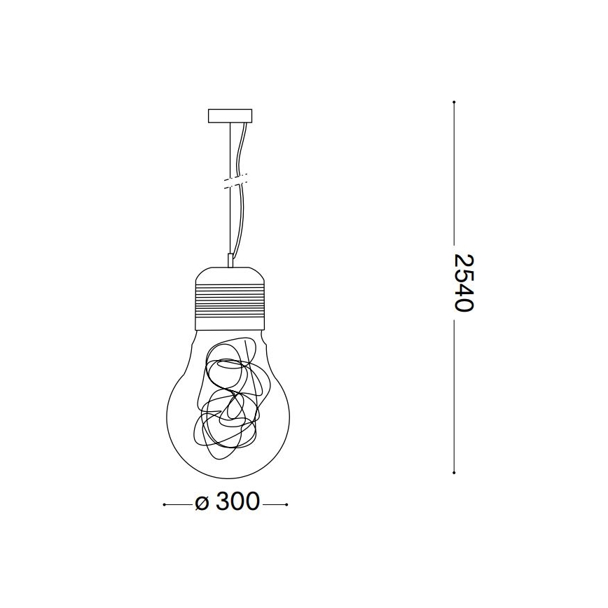 Ideal Lux - Luster na sajli 1xE27/60W/230V pr. 30 cm