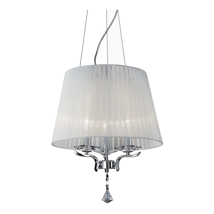 Ideal Lux - Luster na sajli 3xE14/28W/230V pr. 40 cm sjajni krom/bela