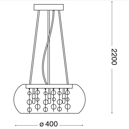 Ideal Lux - Luster na sajli AUDI 5xG9/40W/230V prozirna