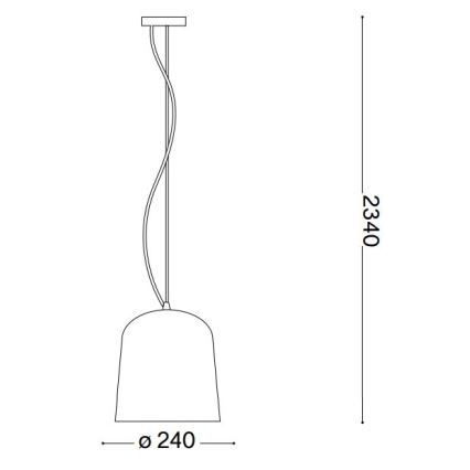 Ideal Lux - Luster na sajli BISTRO 1xE27/60W/230V pr. 24 cm dimno