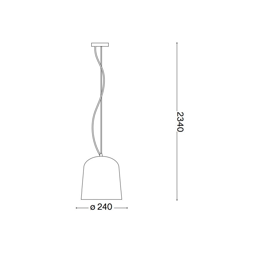 Ideal Lux - Luster na sajli BISTRO 1xE27/60W/230V pr. 24 cm dimno