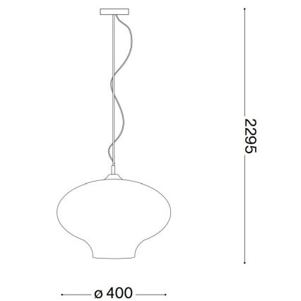 Ideal Lux - Luster na sajli BISTRO 1xE27/6W/230V pr. 40 cm dimno