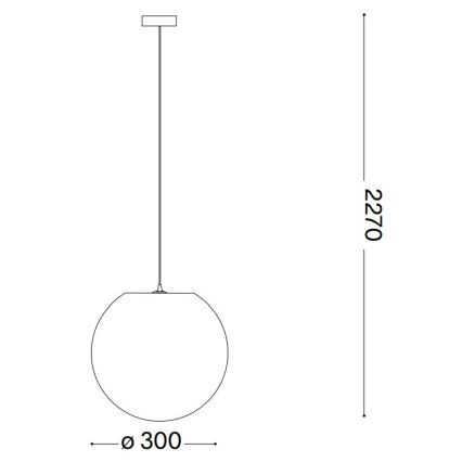 Ideal Lux - Luster na sajli CARTA 1xE27/25W/230V pr. 30 cm bela