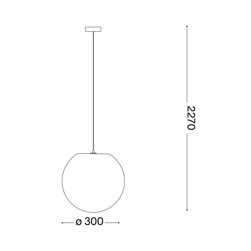 Ideal Lux - Luster na sajli CARTA 1xE27/25W/230V pr. 30 cm bela
