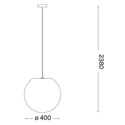 Ideal Lux - Luster na sajli CARTA 1xE27/25W/230V pr. 40 cm bela