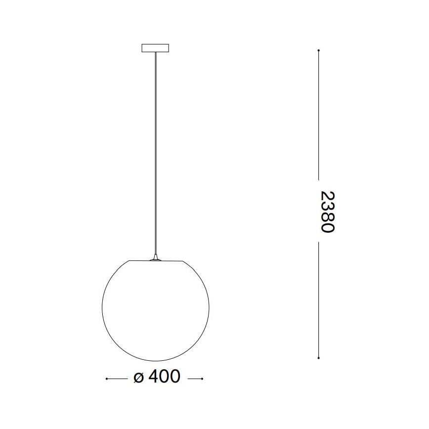 Ideal Lux - Luster na sajli CARTA 1xE27/25W/230V pr. 40 cm bela