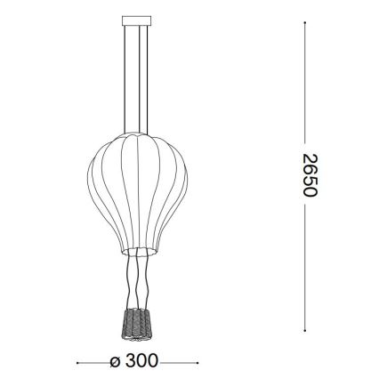 Ideal Lux - Luster na sajli DREAM BIG 1xE27/42W/230V pr. 30 cm