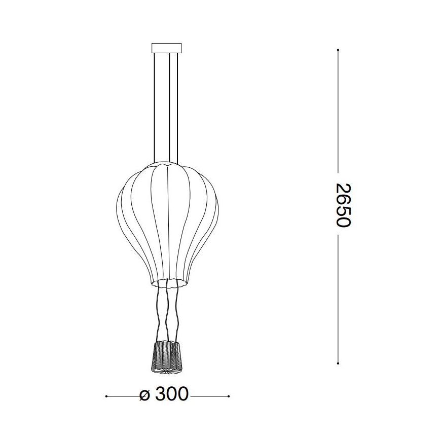 Ideal Lux - Luster na sajli DREAM BIG 1xE27/42W/230V pr. 30 cm