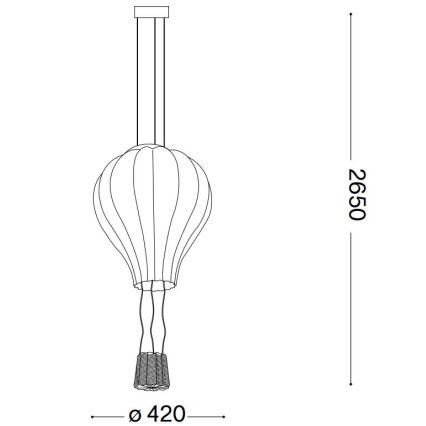 Ideal Lux - Luster na sajli DREAM BIG 1xE27/42W/230V prečnik 42 cm
