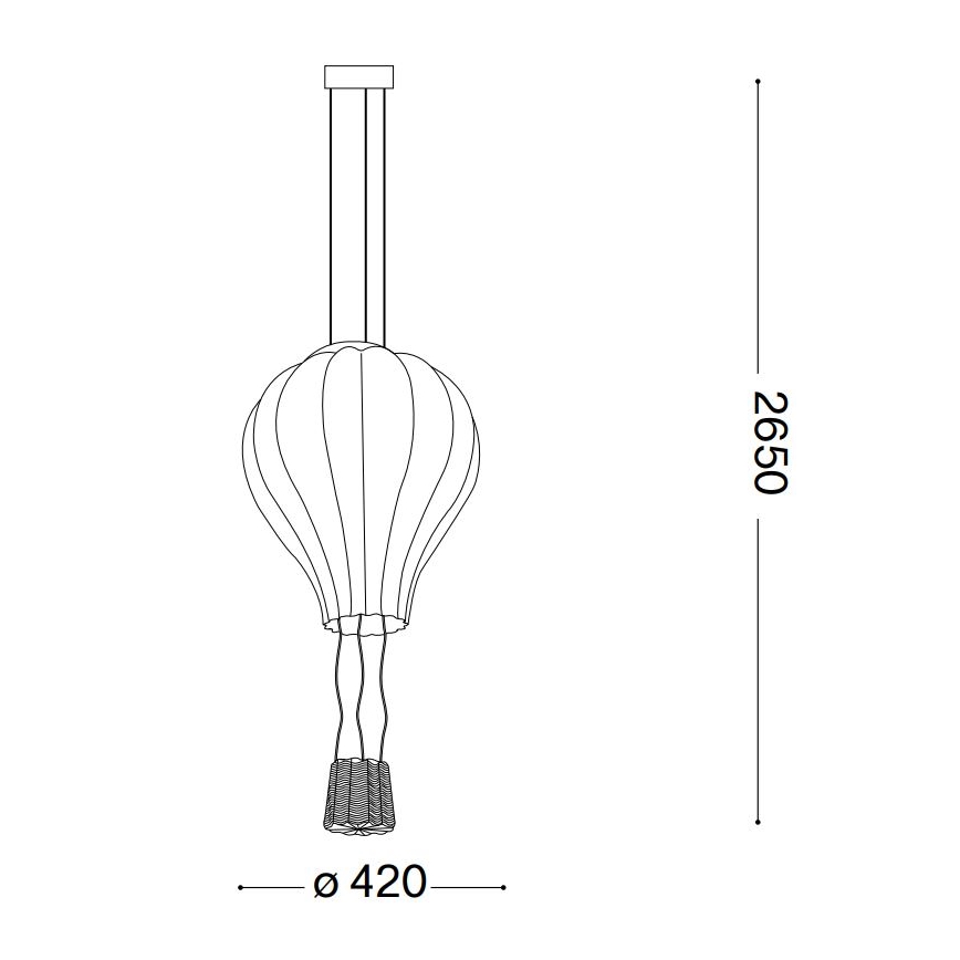 Ideal Lux - Luster na sajli DREAM BIG 1xE27/42W/230V prečnik 42 cm