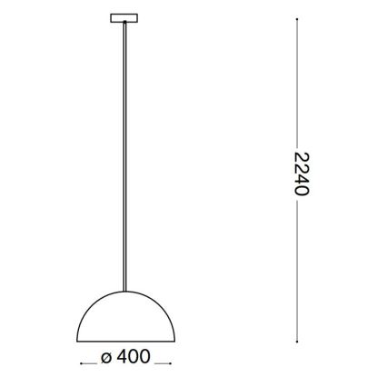 Ideal Lux - Luster na sajli FOLK 1xE27/60W/230V pr. 40 cm braon
