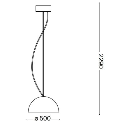 Ideal Lux - Luster na sajli FOLK 1xE27/60W/230V pr. 50 cm braon