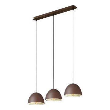 Ideal Lux - Luster na sajli FOLK 3xE27/60W/230V braon