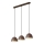 Ideal Lux - Luster na sajli FOLK 3xE27/60W/230V braon