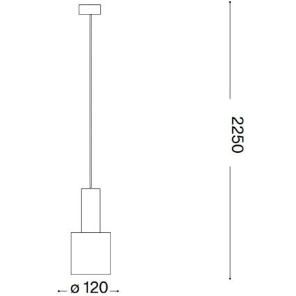 Ideal Lux - Luster na sajli HOLLY 1xE27/60W/230V pr. 12 cm mesing