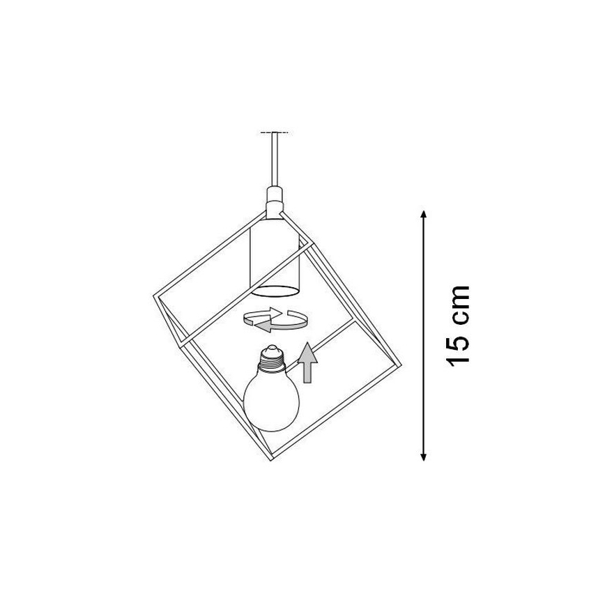 Ideal Lux - Luster na sajli ICE 5xE27/60W/230V pr. 50 cm bela