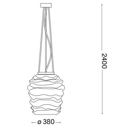 Ideal Lux - Luster na sajli KARMA 1xE27/60W/230V pr. 38 cm bela