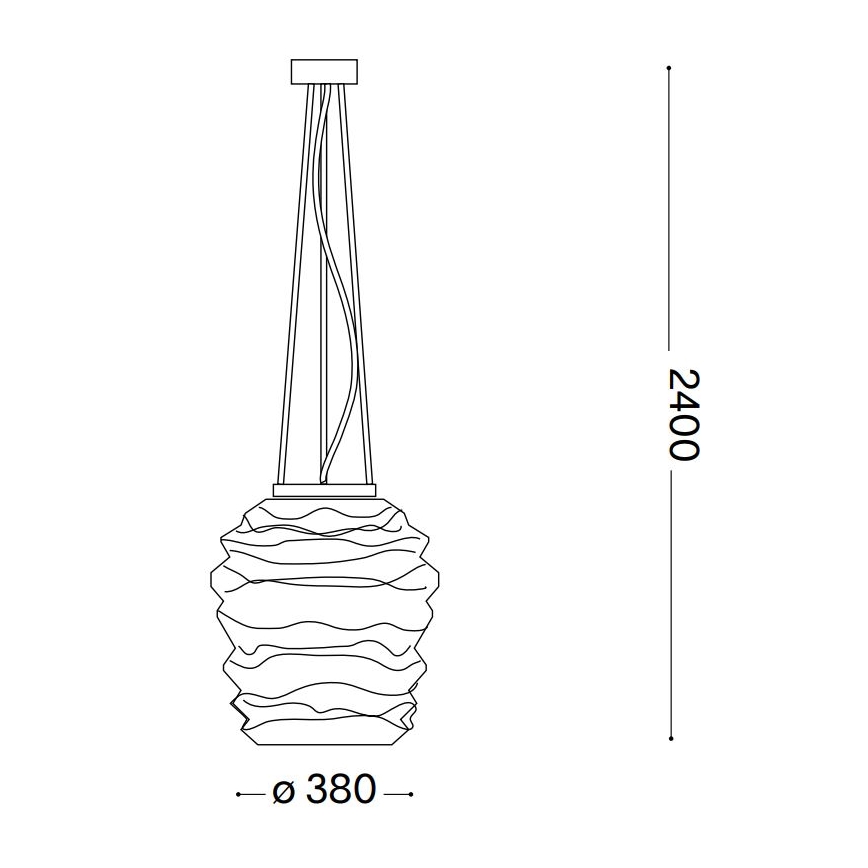 Ideal Lux - Luster na sajli KARMA 1xE27/60W/230V pr. 38 cm bela